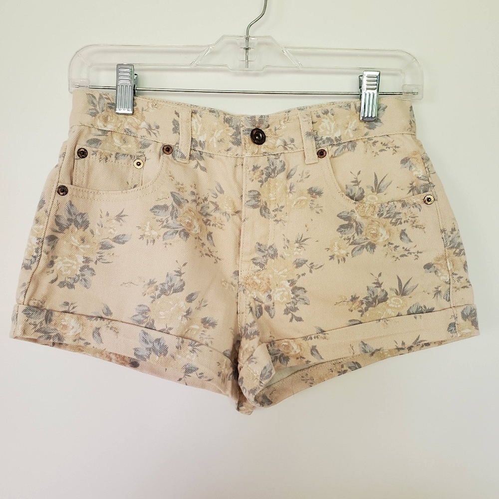 3for$25 forever 21 floral jean denim short shorts